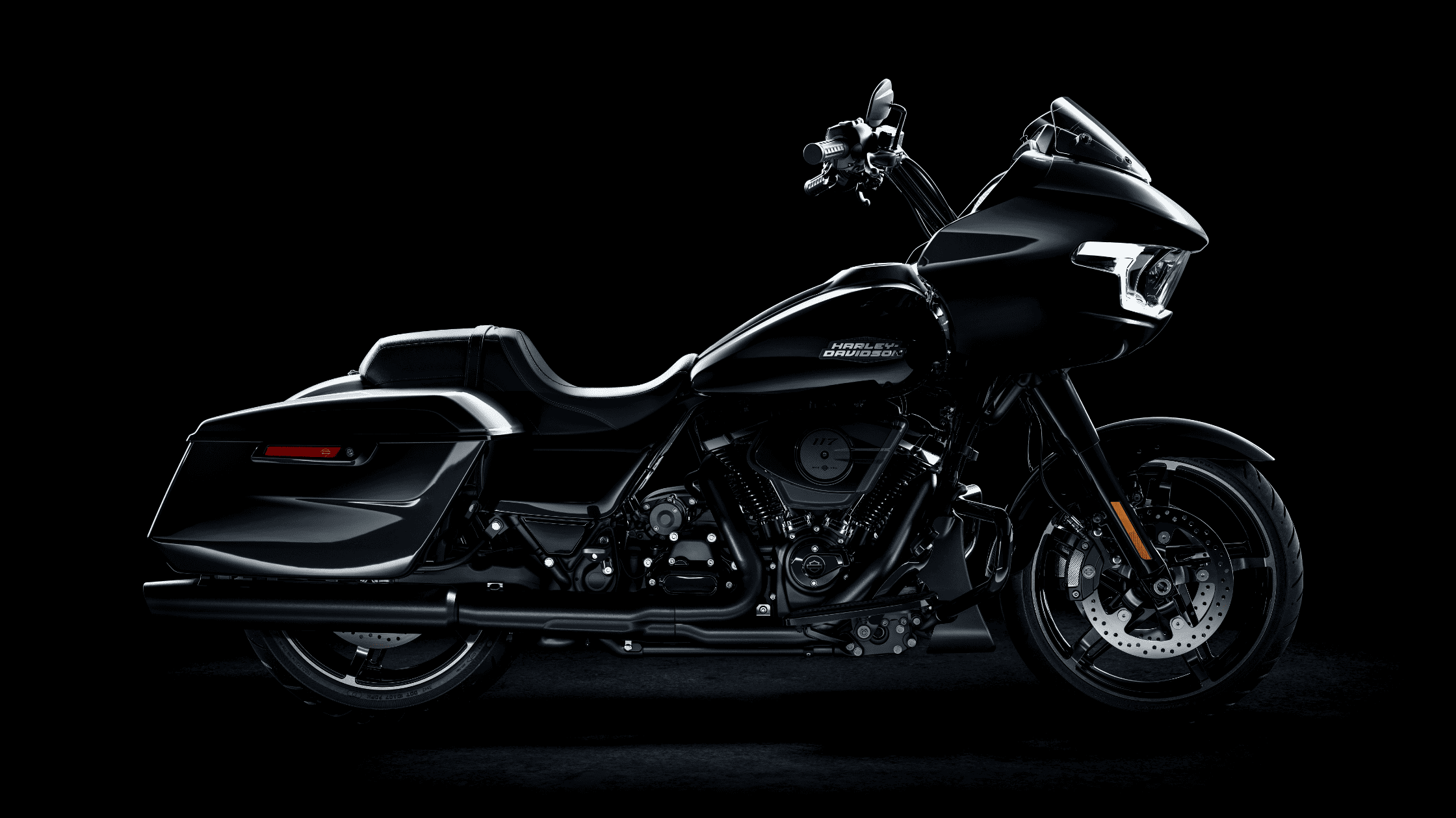 2025 Harley-Davidson® Road Glide® on dark background for Friendswood riders